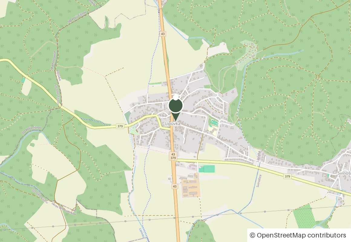 Mapa — CLEANica, Lipůvka 540, na hlavním tahu Brno–Svitavy